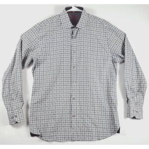 Visconti Shirt Men Large Black White Signature Series Limited Edition Flip Cuff